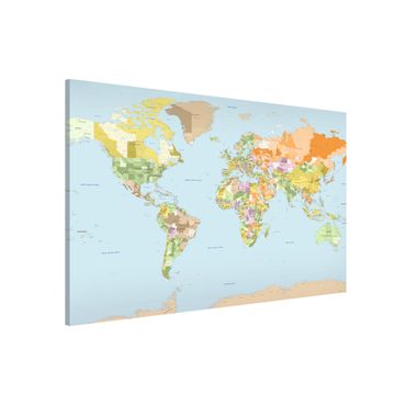 Tableau magnétique - Political World Map