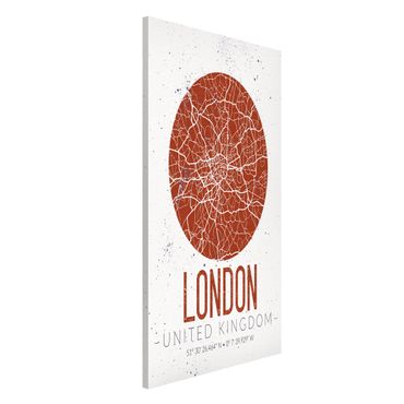 Tableau magnétique - City Map London - Retro