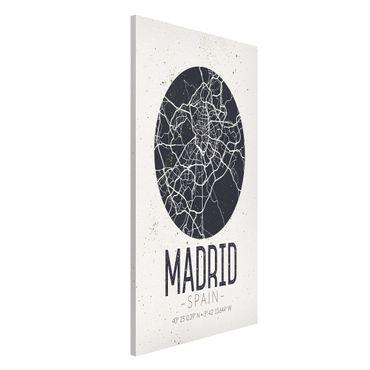 Tableau magnétique - Madrid City Map - Retro