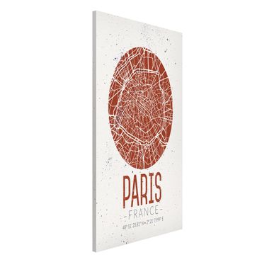 Tableau magnétique - City Map Paris - Retro