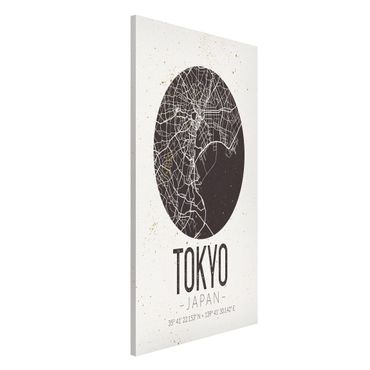 Tableau magnétique - Tokyo City Map - Retro