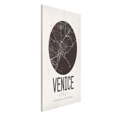 Tableau magnétique - Venice City Map - Retro