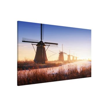 Tableau magnétique - Windmills Of Kinderdijk