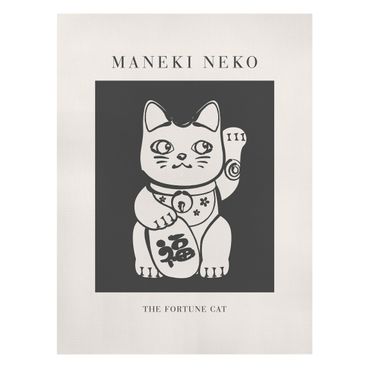 Impression sur toile - Maneki Neko - Le chat porte-bonheur - Format portrait 3:4