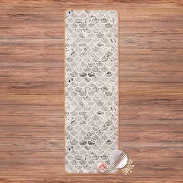 Tapis de yoga - Marble Pattern In Greyscale