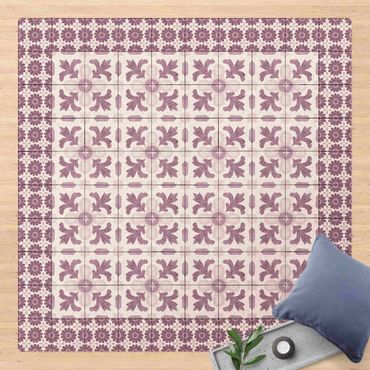 Tapis en liège - Moroccan Tiles With Ornaments With Tile Frame - Carré 1:1