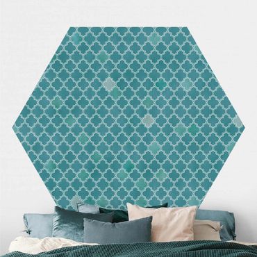 Papier peint hexagonal autocollant avec dessins - Moroccan Ornament Pattern