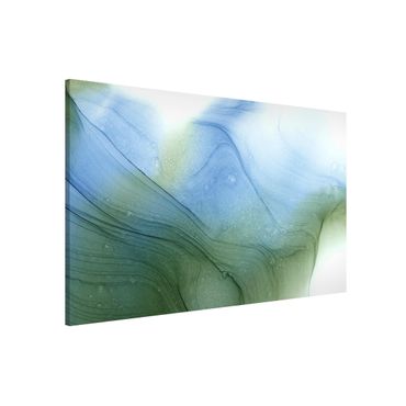 Tableau magnétique - Mottled Moss Green With Blue