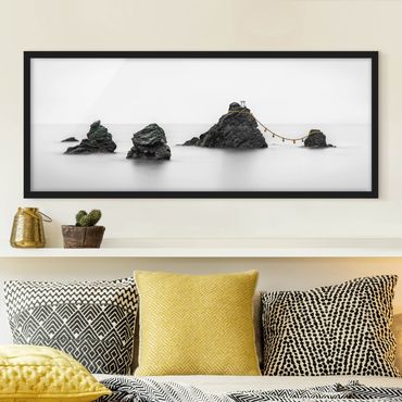 Framed poster - Meoto Iwa -  The Married Couple Rocks