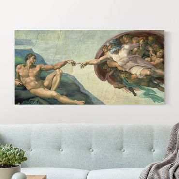 Tableau sur toile naturel - Michelangelo - Sistine Chapel - Format paysage 2:1