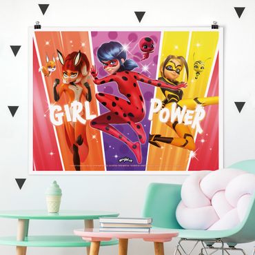 Poster - Miraculous Rainbow Girl Power - Landscape format 4:3