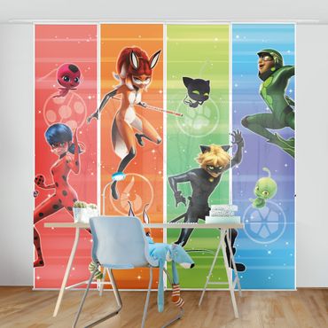 Set de panneaux coulissants - Miraculous Rainbow Pattern