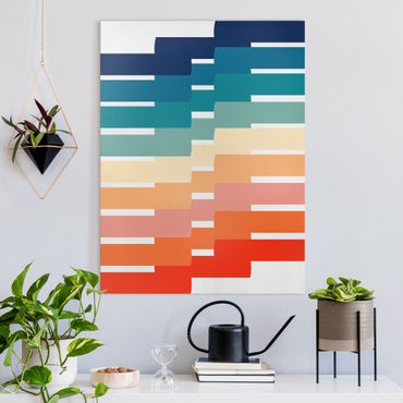 Tableau sur toile - Modern Rainbow Geometry