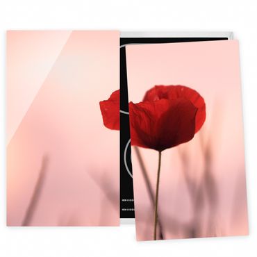 Cache plaques de cuisson - Poppy Flower In Twilight