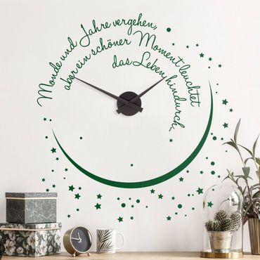 Sticker mural horloge - Months and years