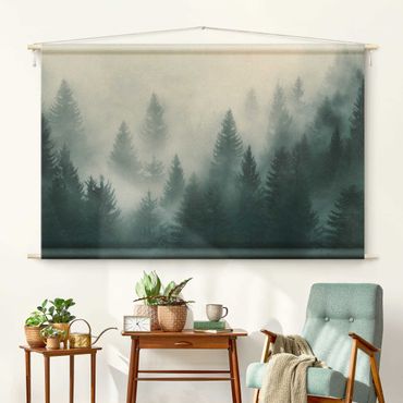 Tenture murale - Coniferous Forest In Fog