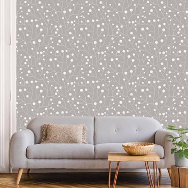 Papier peint - Natural Pattern Growth With Dots On Gray