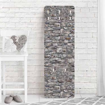 Porte-manteau effet pièrre - Natural Stone Wallpaper Old Stone Wall