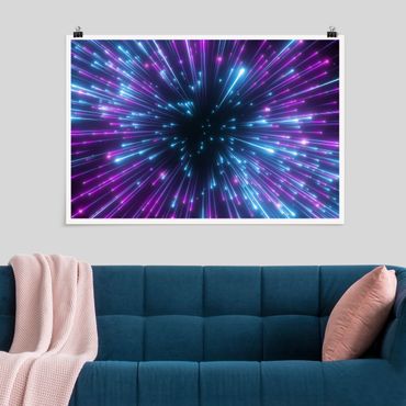 Poster reproduction - Neon Fireworks