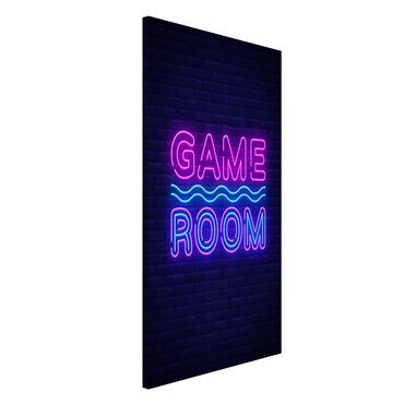 Tableau magnétique - Neon Text Game Room - Format portrait 3:4