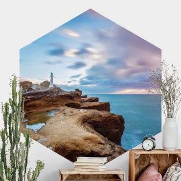 Papier peint hexagonal autocollant avec dessins - Lighthouse In New Zealand