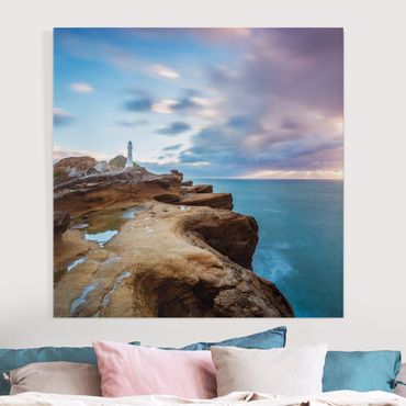 Impression sur toile - Lighthouse In New Zealand