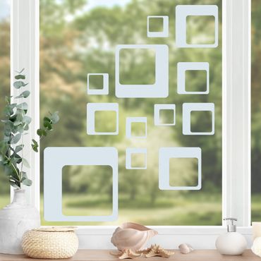 Sticker pour fenêtres - No.1168 Squares I 12s Set