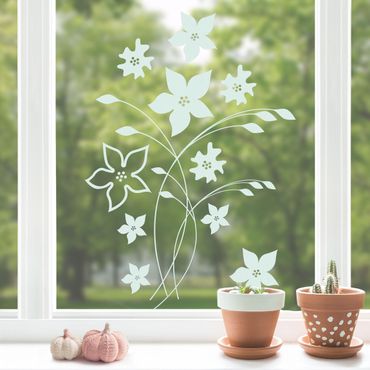 Sticker pour fenêtres - No.SF961 Gorgeous Flowers