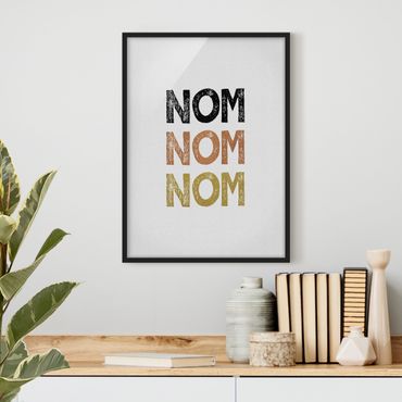 Framed poster - Nom Kitchen Quote