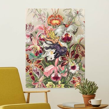 Tableau en verre - Nymph With Orchids - Format portrait