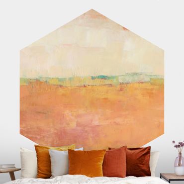 Papier peint hexagonal autocollant avec dessins - Oasis In The Desert