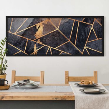Framed poster - Onyx With Gold