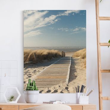 Tableau sur toile naturel - Baltic Sea Beach - Format portrait 3:4