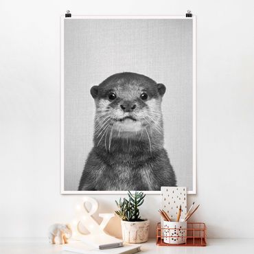 Poster reproduction - Otter Oswald Black And White