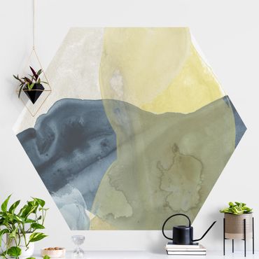 Papier peint hexagonal autocollant avec dessins - Ocean And Desert III