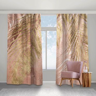 rideau - Palm Fronds In Pink And Gold III