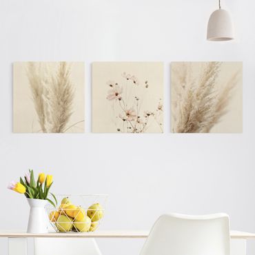 Impression sur toile - Pampas Grass And Cosmea