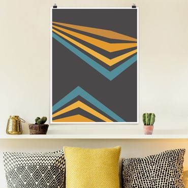 Poster - Parallel Corners In Yellow and Blue