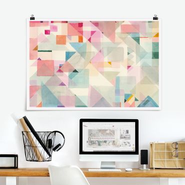 Poster reproduction - Pastel triangles