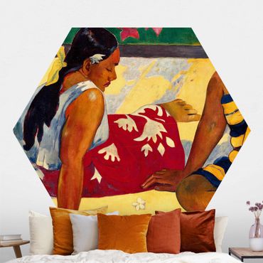 Papier peint hexagonal autocollant avec dessins - Paul Gauguin - Tahitian Women