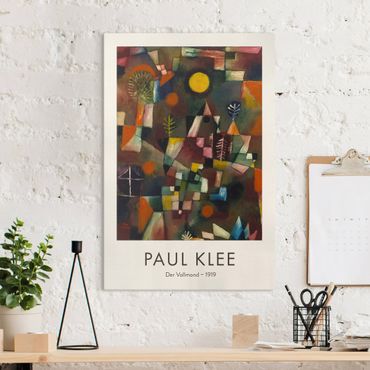 Impression sur toile - Paul Klee - The Full Moon - Museum Edition - Format portrait 2x3