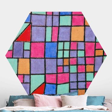 Papier peint hexagonal autocollant avec dessins - Paul Klee - Glass Facade