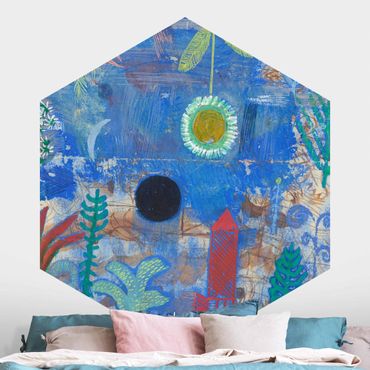 Papier peint hexagonal autocollant avec dessins - Paul Klee - Sunken Landscape