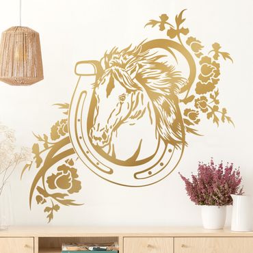 Sticker mural - Horse with horseshoe