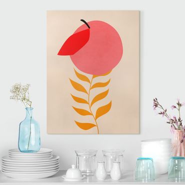 Impression sur toile - Peach Plant In Pink