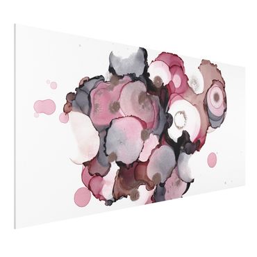 Impression sur forex - Pink Beige Drops With Pink Gold - Format paysage 2:1
