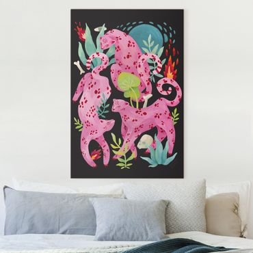 Impression sur toile - Pink Leopards - Format portrait 2x3