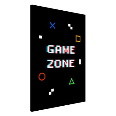 Tableau magnétique - Pixel Text Game Zone - Format portrait 2:3