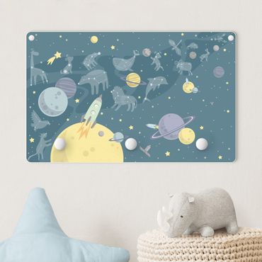 Porte-manteau enfant - Planets With Zodiac And Rockets