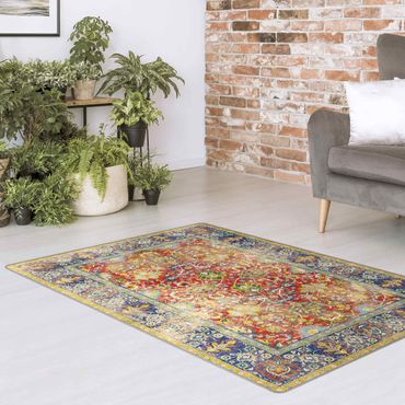 Tapis - Splendid Persian Rug in Blue and Red Vintage